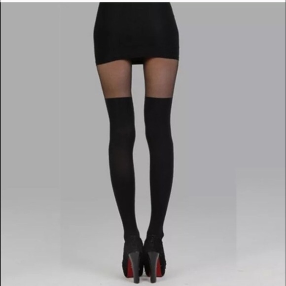 🔥Back In Stock!🔥 Limited Inventory 🎉Faux Garter Hosiery/Tights❣️ - Picture 2 of 3